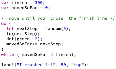 PencilCoder Guide: While Loops